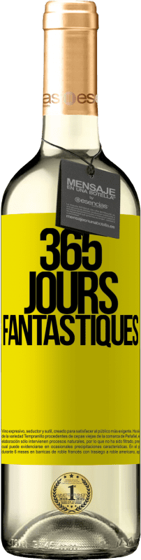 29,95 € Envoi gratuit | Vin blanc Édition WHITE 365 jours fantastiques Étiquette Jaune. Étiquette personnalisable Vin jeune Récolte 2024 Verdejo