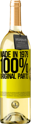 29,95 € 免费送货 | 白葡萄酒 WHITE版 1978年制造。100％原始零件 黄色标签. 可自定义的标签 青年酒 收成 2025 Verdejo