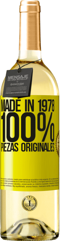29,95 € Envío gratis | Vino Blanco Edición WHITE Made in 1978. 100% piezas originales Etiqueta Amarilla. Etiqueta personalizable Vino joven Cosecha 2023 Verdejo