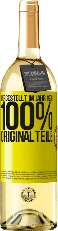 29,95 € Kostenloser Versand | Weißwein WHITE Ausgabe Hergestellt im Jahr 1978. 100% Originalteile Gelbes Etikett. Anpassbares Etikett Junger Wein Ernte 2024 Verdejo