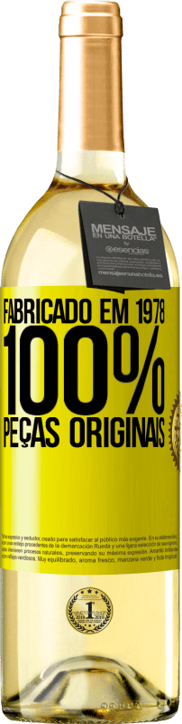 29,95 € Envio grátis | Vinho branco Edição WHITE Fabricado em 1978. 100% peças originais Etiqueta Amarela. Etiqueta personalizável Vinho jovem Colheita 2024 Verdejo