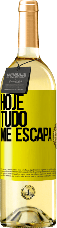 29,95 € Envio grátis | Vinho branco Edição WHITE Hoje tudo me escapa Etiqueta Amarela. Etiqueta personalizável Vinho jovem Colheita 2024 Verdejo