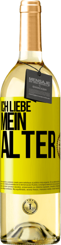 29,95 € Kostenloser Versand | Weißwein WHITE Ausgabe Ich liebe mein Alter Gelbes Etikett. Anpassbares Etikett Junger Wein Ernte 2024 Verdejo