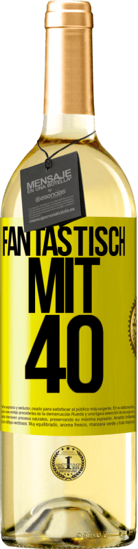 29,95 € Kostenloser Versand | Weißwein WHITE Ausgabe Fantastisch mit 40 Gelbes Etikett. Anpassbares Etikett Junger Wein Ernte 2024 Verdejo