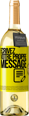 29,95 € Envoi gratuit | Vin blanc Édition WHITE Écrivez votre propre message Étiquette Jaune. Étiquette personnalisable Vin jeune Récolte 2024 Verdejo