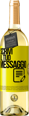 29,95 € Spedizione Gratuita | Vino bianco Edizione WHITE Scrivi il tuo messaggio Etichetta Gialla. Etichetta personalizzabile Vino giovane Raccogliere 2024 Verdejo