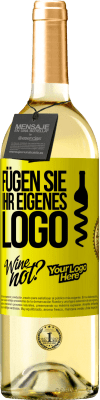 29,95 € Kostenloser Versand | Weißwein WHITE Ausgabe Füge dein eigenes Logo hinzu Gelbes Etikett. Anpassbares Etikett Junger Wein Ernte 2024 Verdejo