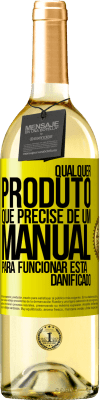 29,95 € Envio grátis | Vinho branco Edição WHITE Qualquer produto que precise de um manual para funcionar está danificado Etiqueta Amarela. Etiqueta personalizável Vinho jovem Colheita 2023 Verdejo