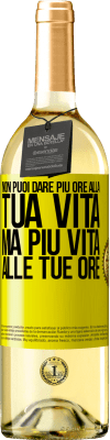 29,95 € Spedizione Gratuita | Vino bianco Edizione WHITE Non puoi dare più ore alla tua vita, ma più vita alle tue ore Etichetta Gialla. Etichetta personalizzabile Vino giovane Raccogliere 2024 Verdejo