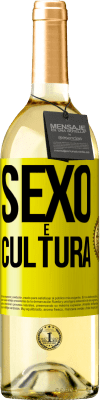 29,95 € Envio grátis | Vinho branco Edição WHITE Sexo é cultura Etiqueta Amarela. Etiqueta personalizável Vinho jovem Colheita 2023 Verdejo