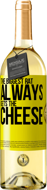 29,95 € Free Shipping | White Wine WHITE Edition The biggest rat always gets the cheese Yellow Label. Customizable label Young wine Harvest 2023 Verdejo