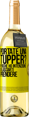 29,95 € Spedizione Gratuita | Vino bianco Edizione WHITE Portate una tupper? Perché ho intenzione di lasciarti prendere Etichetta Gialla. Etichetta personalizzabile Vino giovane Raccogliere 2024 Verdejo