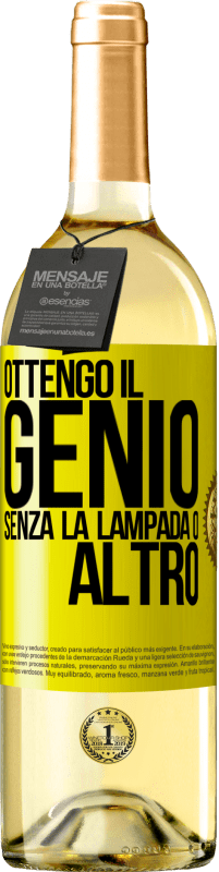 29,95 € Spedizione Gratuita | Vino bianco Edizione WHITE Ottengo il genio senza la lampada o altro Etichetta Gialla. Etichetta personalizzabile Vino giovane Raccogliere 2024 Verdejo