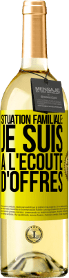 29,95 € Envoi gratuit | Vin blanc Édition WHITE Situation familiale: je suis à l'écoute d'offres Étiquette Jaune. Étiquette personnalisable Vin jeune Récolte 2023 Verdejo