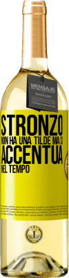 29,95 € Spedizione Gratuita | Vino bianco Edizione WHITE Stronzo non ha una tilde, ma si accentua nel tempo Etichetta Gialla. Etichetta personalizzabile Vino giovane Raccogliere 2023 Verdejo