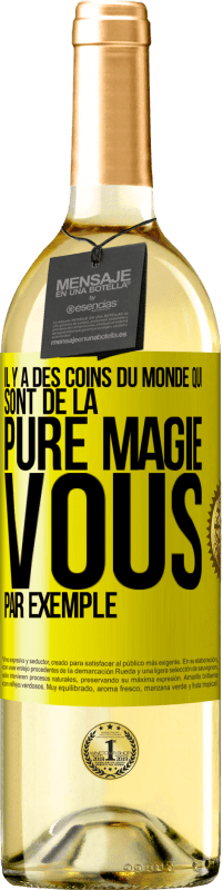 29,95 € Envoi gratuit | Vin blanc Édition WHITE Il y a des coins du monde qui sont de la pure magie. Vous par exemple Étiquette Jaune. Étiquette personnalisable Vin jeune Récolte 2024 Verdejo