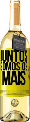 29,95 € Envio grátis | Vinho branco Edição WHITE Juntos somos os mais Etiqueta Amarela. Etiqueta personalizável Vinho jovem Colheita 2025 Verdejo