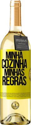29,95 € Envio grátis | Vinho branco Edição WHITE Minha cozinha, minhas regras Etiqueta Amarela. Etiqueta personalizável Vinho jovem Colheita 2025 Verdejo