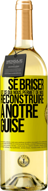 29,95 € Envoi gratuit | Vin blanc Édition WHITE Se briser est ce qui nous permet de nous reconstruire à notre guise Étiquette Jaune. Étiquette personnalisable Vin jeune Récolte 2024 Verdejo