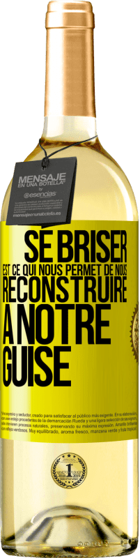 29,95 € Envoi gratuit | Vin blanc Édition WHITE Se briser est ce qui nous permet de nous reconstruire à notre guise Étiquette Jaune. Étiquette personnalisable Vin jeune Récolte 2025 Verdejo