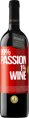 39,95 € Kostenloser Versand | Rotwein RED Ausgabe MBE Reserve 99% passion, 1% wine Rote Markierung. Anpassbares Etikett Reserve 12 Monate Ernte 2014 Tempranillo