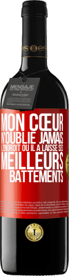 39,95 € Envoi gratuit | Vin rouge Édition RED MBE Réserve Mon cœur n'oublie jamais l'endroit où il a laissé ses meilleurs battements Étiquette Rouge. Étiquette personnalisable Réserve 12 Mois Récolte 2015 Tempranillo