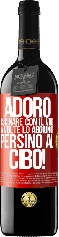 39,95 € Spedizione Gratuita | Vino rosso Edizione RED MBE Riserva Adoro cucinare con il vino. A volte lo aggiungo persino al cibo! Etichetta Rossa. Etichetta personalizzabile Riserva 12 Mesi Raccogliere 2015 Tempranillo