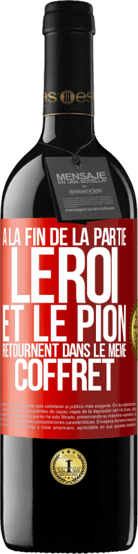 39,95 € Envoi gratuit | Vin rouge Édition RED MBE Réserve A la fin de la partie le roi et le pion retournent dans le même coffret Étiquette Rouge. Étiquette personnalisable Réserve 12 Mois Récolte 2015 Tempranillo