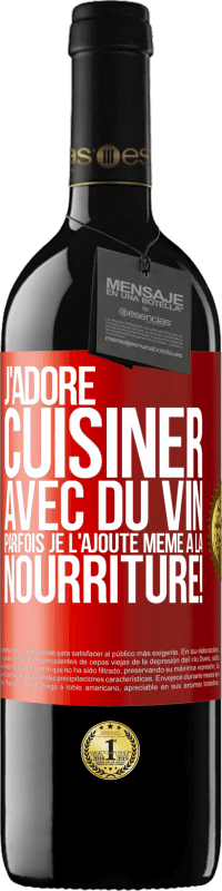 39,95 € Envoi gratuit | Vin rouge Édition RED MBE Réserve J'adore cuisiner avec du vin. Parfois je l'ajoute même à la nourriture! Étiquette Rouge. Étiquette personnalisable Réserve 12 Mois Récolte 2015 Tempranillo