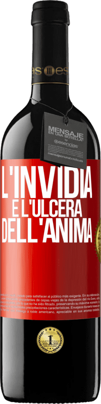 39,95 € Spedizione Gratuita | Vino rosso Edizione RED MBE Riserva L'invidia è l'ulcera dell'anima Etichetta Rossa. Etichetta personalizzabile Riserva 12 Mesi Raccogliere 2015 Tempranillo