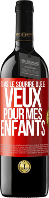 39,95 € Envoi gratuit | Vin rouge Édition RED MBE Réserve Tu as le sourire que je veux pour mes enfants Étiquette Rouge. Étiquette personnalisable Réserve 12 Mois Récolte 2014 Tempranillo