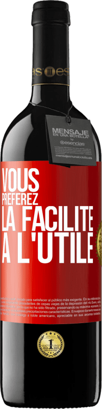 39,95 € Envoi gratuit | Vin rouge Édition RED MBE Réserve Vous préférez la facilité à l'utile Étiquette Rouge. Étiquette personnalisable Réserve 12 Mois Récolte 2015 Tempranillo