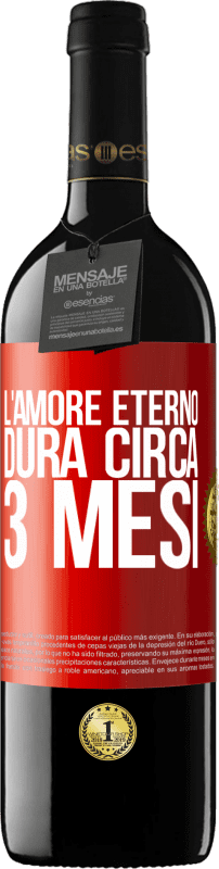 39,95 € Spedizione Gratuita | Vino rosso Edizione RED MBE Riserva L'amore eterno dura circa 3 mesi Etichetta Rossa. Etichetta personalizzabile Riserva 12 Mesi Raccogliere 2015 Tempranillo