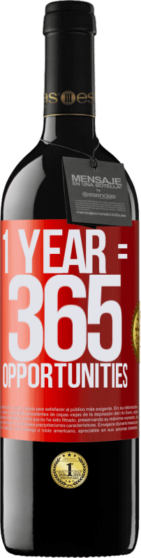 39,95 € Envío gratis | Vino Tinto Edición RED MBE Reserva 1 year 365 opportunities Etiqueta Roja. Etiqueta personalizable Reserva 12 Meses Cosecha 2015 Tempranillo