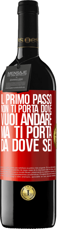 39,95 € Spedizione Gratuita | Vino rosso Edizione RED MBE Riserva Il primo passo non ti porta dove vuoi andare, ma ti porta da dove sei Etichetta Rossa. Etichetta personalizzabile Riserva 12 Mesi Raccogliere 2015 Tempranillo