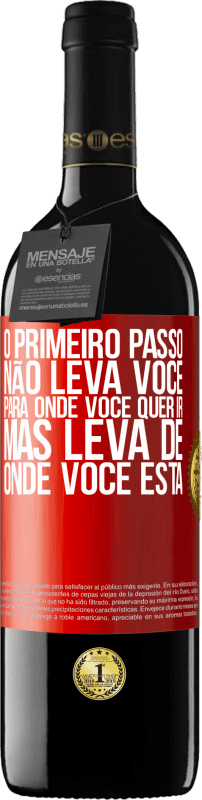 39,95 € Envio grátis | Vinho tinto Edição RED MBE Reserva O primeiro passo não leva você para onde você quer ir, mas leva de onde você está Etiqueta Vermelha. Etiqueta personalizável Reserva 12 Meses Colheita 2015 Tempranillo