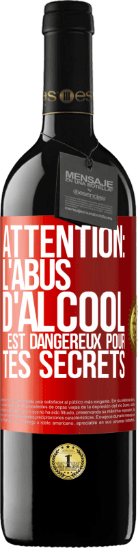 39,95 € Envoi gratuit | Vin rouge Édition RED MBE Réserve Attention: L'abus d'alcool est dangereux pour tes secrets Étiquette Rouge. Étiquette personnalisable Réserve 12 Mois Récolte 2015 Tempranillo