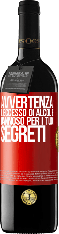 39,95 € Spedizione Gratuita | Vino rosso Edizione RED MBE Riserva Avvertenza: l'eccesso di alcol è dannoso per i tuoi segreti Etichetta Rossa. Etichetta personalizzabile Riserva 12 Mesi Raccogliere 2015 Tempranillo