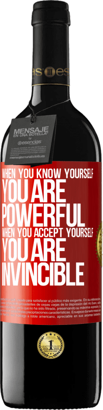 39,95 € Free Shipping | Red Wine RED Edition MBE Reserve When you know yourself, you are powerful. When you accept yourself, you are invincible Red Label. Customizable label Reserve 12 Months Harvest 2015 Tempranillo