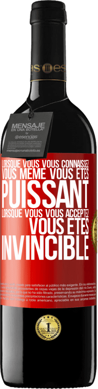 39,95 € Envoi gratuit | Vin rouge Édition RED MBE Réserve Lorsque vous vous connaissez vous même vous êtes puissant. Lorsque vous vous acceptez vous êtes invincible Étiquette Rouge. Étiquette personnalisable Réserve 12 Mois Récolte 2016 Tempranillo