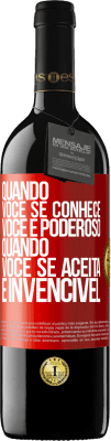 39,95 € Envio grátis | Vinho tinto Edição RED MBE Reserva Quando você se conhece, você é poderoso. Quando você se aceita, é invencível Etiqueta Vermelha. Etiqueta personalizável Reserva 12 Meses Colheita 2014 Tempranillo