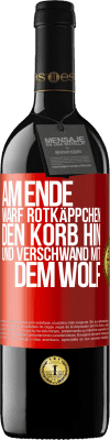 39,95 € Kostenloser Versand | Rotwein RED Ausgabe MBE Reserve Am Ende warf Rotkäppchen den Korb hin und verschwand mit dem Wolf Rote Markierung. Anpassbares Etikett Reserve 12 Monate Ernte 2014 Tempranillo