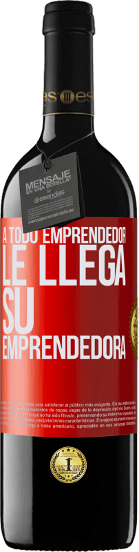 39,95 € Envío gratis | Vino Tinto Edición RED MBE Reserva A todo emprendedor le llega su emprendedora Etiqueta Roja. Etiqueta personalizable Reserva 12 Meses Cosecha 2015 Tempranillo