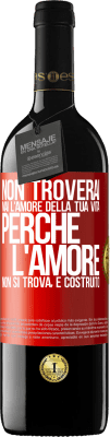 39,95 € Spedizione Gratuita | Vino rosso Edizione RED MBE Riserva Non troverai mai l'amore della tua vita. Perché l'amore non si trova, è costruito Etichetta Rossa. Etichetta personalizzabile Riserva 12 Mesi Raccogliere 2015 Tempranillo