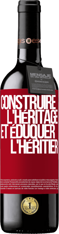 39,95 € Envoi gratuit | Vin rouge Édition RED MBE Réserve Construis l'héritage et élève l'héritier Étiquette Rouge. Étiquette personnalisable Réserve 12 Mois Récolte 2015 Tempranillo