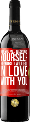 39,95 € Free Shipping | Red Wine RED Edition MBE Reserve When you fall in love with yourself, the world will fall in love with you Red Label. Customizable label Reserve 12 Months Harvest 2016 Tempranillo