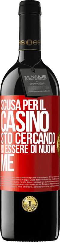 39,95 € Spedizione Gratuita | Vino rosso Edizione RED MBE Riserva Scusa per il casino, sto cercando di essere di nuovo me Etichetta Rossa. Etichetta personalizzabile Riserva 12 Mesi Raccogliere 2015 Tempranillo