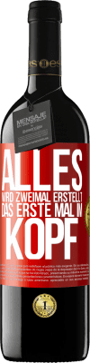 39,95 € Kostenloser Versand | Rotwein RED Ausgabe MBE Reserve Alles wird zweimal erstellt. Das erste Mal im Kopf Rote Markierung. Anpassbares Etikett Reserve 12 Monate Ernte 2014 Tempranillo