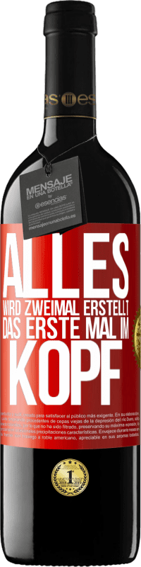 39,95 € Kostenloser Versand | Rotwein RED Ausgabe MBE Reserve Alles wird zweimal erstellt. Das erste Mal im Kopf Rote Markierung. Anpassbares Etikett Reserve 12 Monate Ernte 2015 Tempranillo