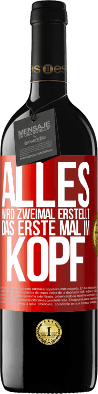 39,95 € Kostenloser Versand | Rotwein RED Ausgabe MBE Reserve Alles wird zweimal erstellt. Das erste Mal im Kopf Rote Markierung. Anpassbares Etikett Reserve 12 Monate Ernte 2016 Tempranillo
